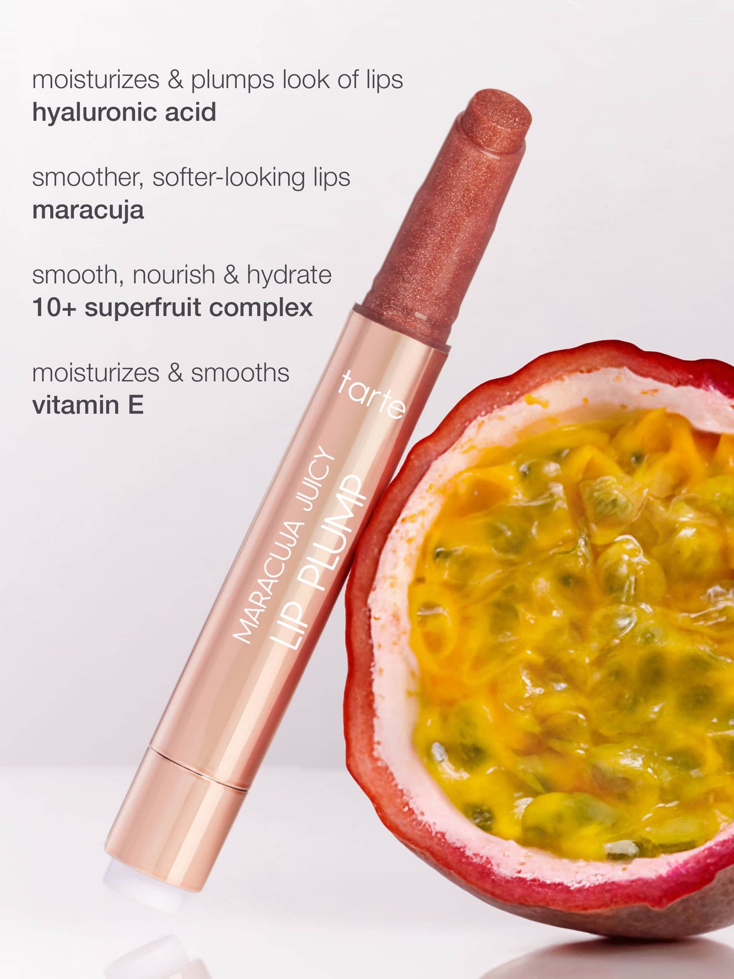 tarte™ x Dunkin' maracuja juicy shimmer glass lip plump + free charm